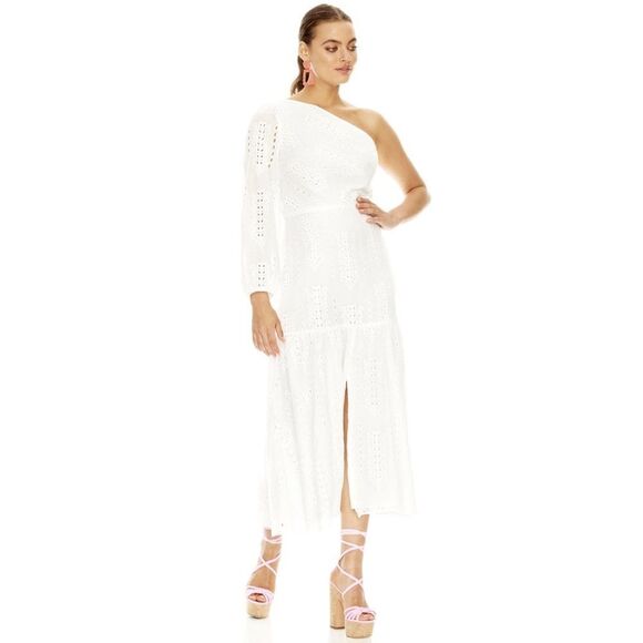 Talulah Never Let me Go Linen Midi dress in white - Picture 4 of 13